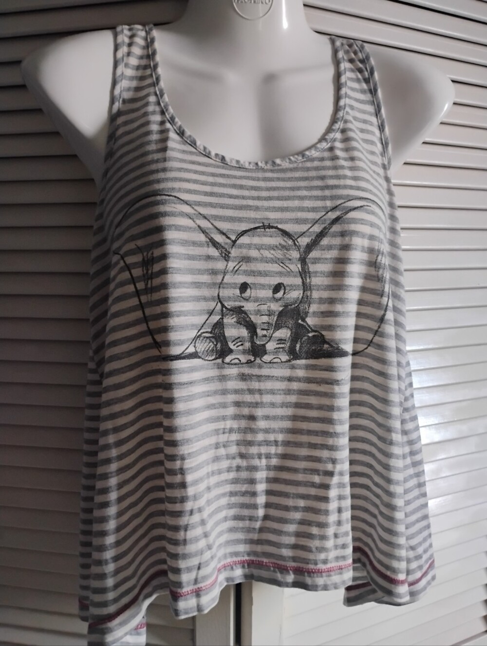 DUMBO Racerback Tank Top sz Medium Disney Artist Collection for Target Grey